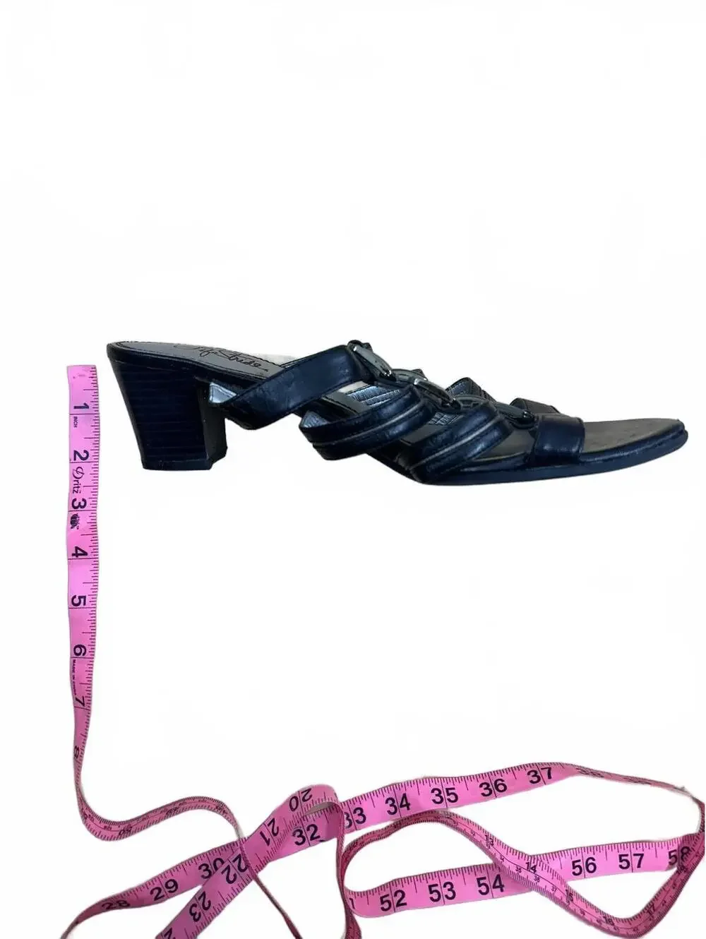 LifeStride Black Strappy Block Heel Sandals
